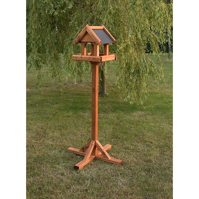 Riverside Woodcraft Buttermere Slate Roof Bird Table – RiversideWoodcraft